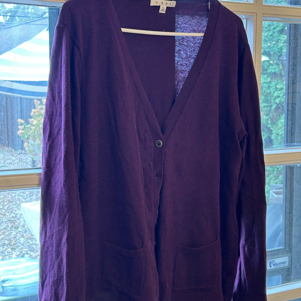 CAbi Deep Purple Women's Cardigan Sweater
